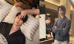 Ảnh hậu trường của 'Đại hoàng tử Ian' Byeon Woo Seok khiến netizen 'truỵ tim'