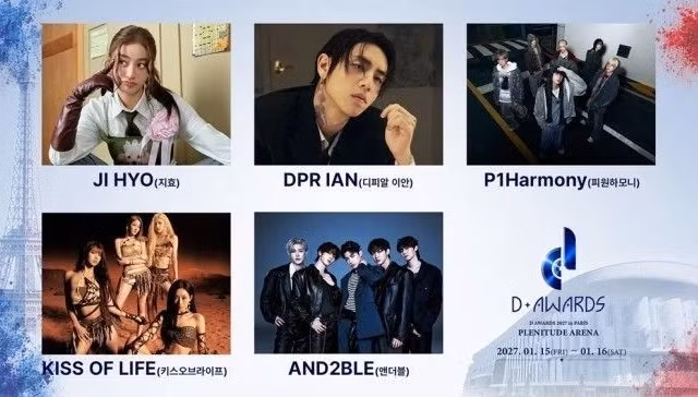 'D Awards 2027 in Paris' tiết lộ dàn line-up đầu tiên