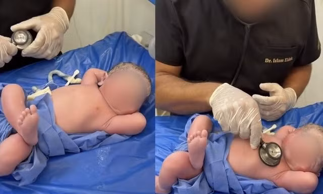 Em bé sơ sinh 'viral' với tư thế 'Rốt cuộc thì cuộc sống này là để làm gì nhỉ?'
