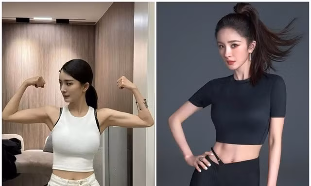 Dương Mịch 'gây sốt' với cơ bụng 'tỷ lệ vàng'