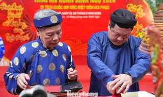 Tận thấy màn khai ấn Lý triều ở đền Voi Phục 