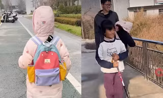 Bé gái 8 tuổi ở Trung Quốc đi bộ hơn 120 km về quê ăn Tết