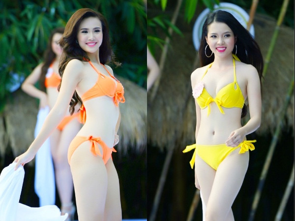 Thí sinh HHVN nhảy đồng diễn bikini dưới nắng hè