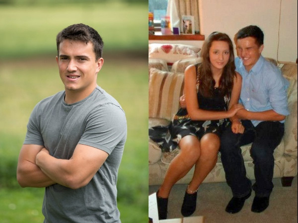 Dan White (trái) và thuở còn mặn nồng với bạn gái cũ (phải).