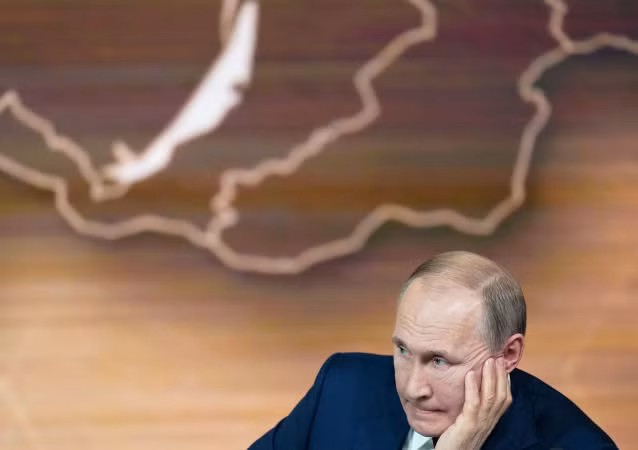 Ông Putin trong cuộc họp báo chiều 19/12. Ảnh: Sputnik