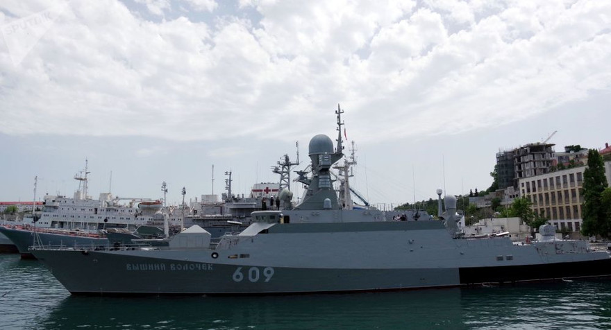 Tàu hộ tống mang tên lửa dẫn đường, Vyshny Volochek. Ảnh: Sputnik