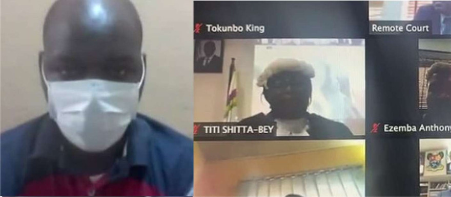 Một phiên xét xử từ xa. Ảnh: Newswire