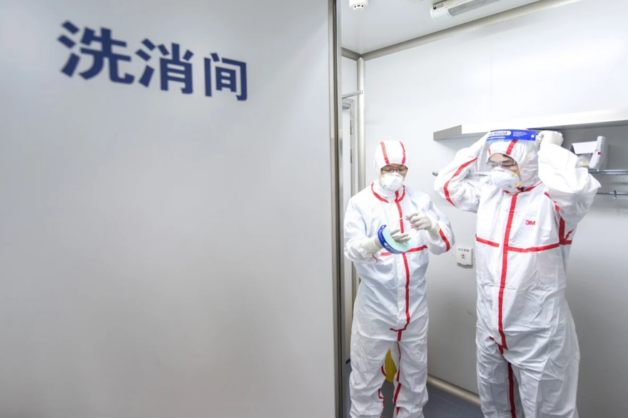 Bên trong Viện Nghiên cứu Virus Vũ Hán. Ảnh: Xinhua