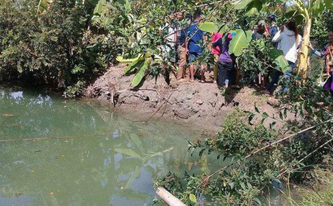 Hiện trường vụ chết đuối thương tâm.