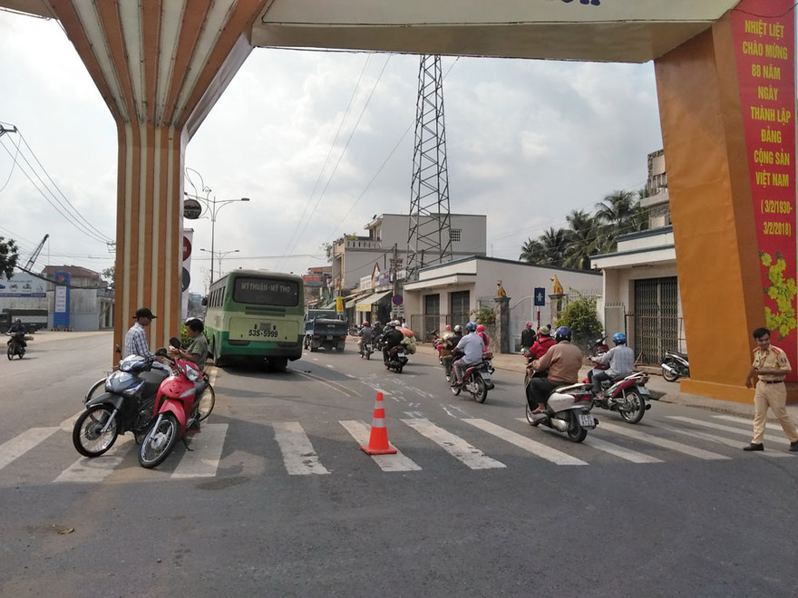 Hiện trường vụ tai nạn.