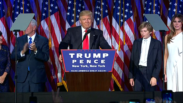 Ông Trump phát biểu ngay sau khi kết quả sơ bộ được công bố.