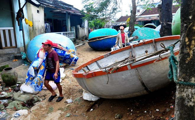 Làng chài Phước Thiện, xã Bình Hải (huyện Bình Sơn)- nơi xảy ra vụ việc. Ảnh: Minh Hoàng.