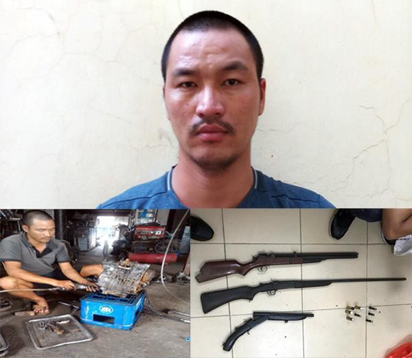 Phước cùng tang vật.