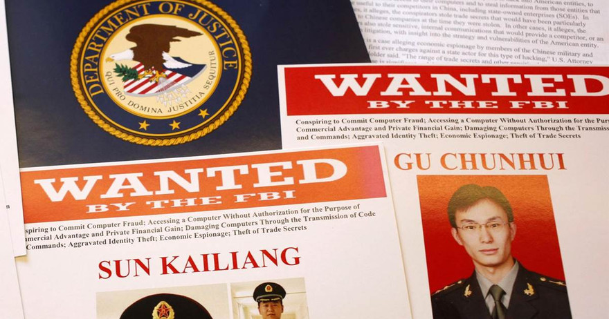 FBI phát lệnh truy nã các đối tượng Trung Quốc. Ảnh: CBS News.