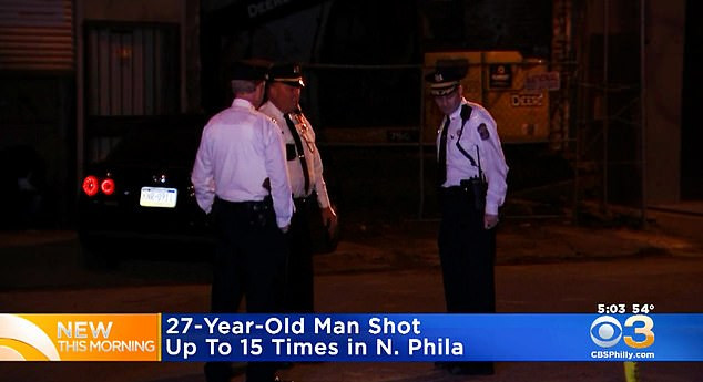 Cảnh sát đến hiện trường nhưng chỉ tìm thấy vỏ đạn mà không thấy nạn nhân. Ảnh: Daily Mail