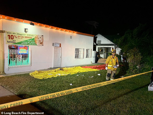 Cảnh sát phong toả hiện trường vụ xả súng. Ảnh: Sở Cứu hoả Long Beach