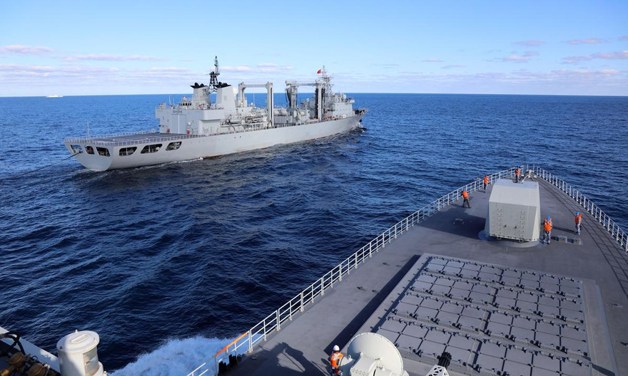 Hình ảnh cuộc tập trận được đăng tải trên tờ Hoàn cầu Thời báo.