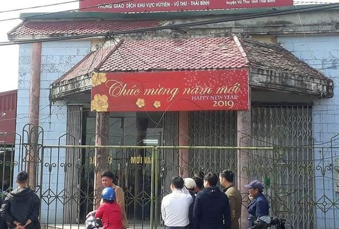 Hiện trường vụ cướp.