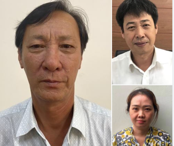 Ba bị can bị khởi tố. Ảnh: C.A