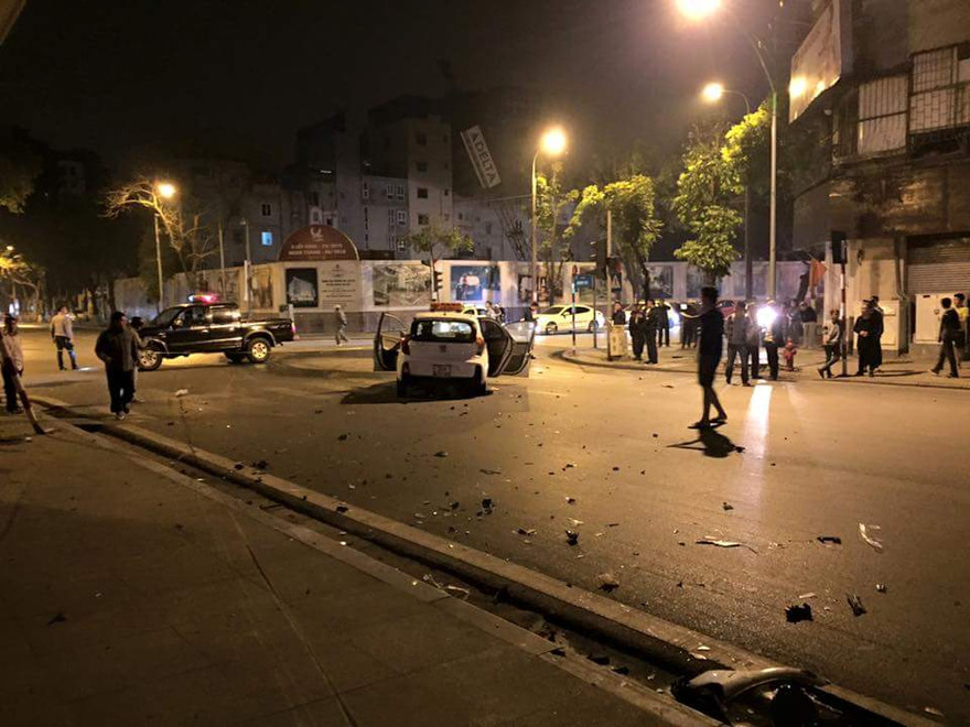 Hiện trường vụ tai nạn. Ảnh: C.Phong