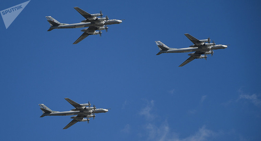 Máy bay ném bom Tu-95MS Nga. Ảnh: Sputnik