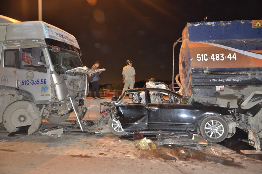 Hiện trường vụ tai nạn.