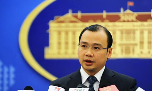 Người phát ngôn Bộ ngoại giao Lê Hải Bình. Ảnh: QĐ.