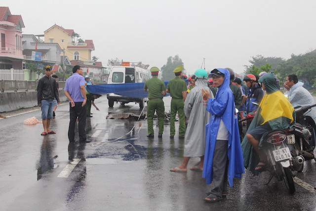 Hiện trường vụ tai nạn.