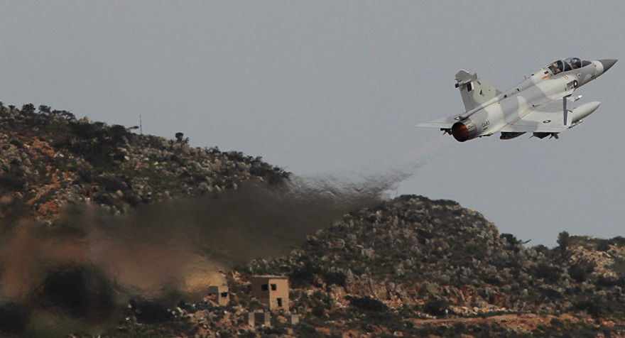 Chiến đấu cơ Mirage 2000 của Qatar. Ảnh: AP