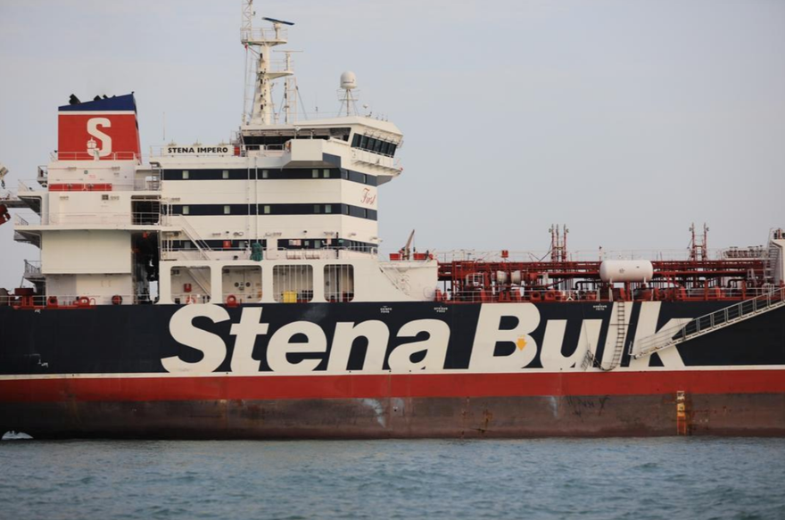 Tàu chở dầu Stena Impero hiện đang bị giam giữ tại thành phố cảng phía nam Iran - Bandar Abbas. Ảnh: Reuters