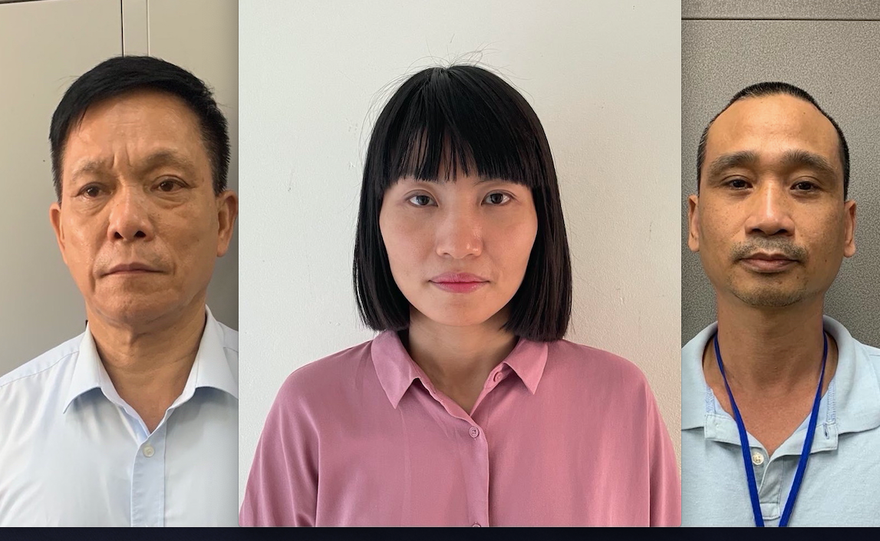 Các bị can bị khởi tố và bắt tạm giam. Ảnh: C.A