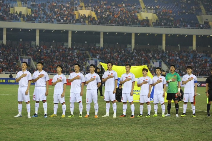 Đội hình xuất phát của đội tuyển Việt Nam. Ảnh: Như Ý