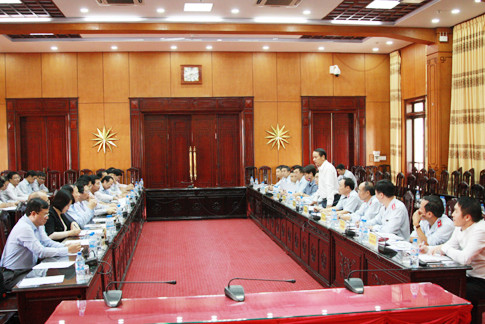 Buổi công bố quyết định thanh tra tại tỉnh Thái Bình.