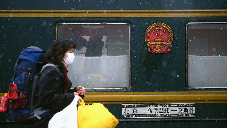 Đoàn tàu đến Moscow (Nga) từ Bắc Kinh (Trung Quốc). Ảnh: Sputnik