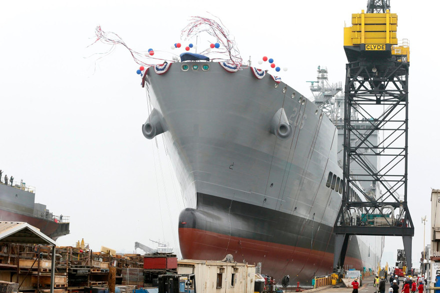Tàu USNS Harvey Milk. Ảnh: AP