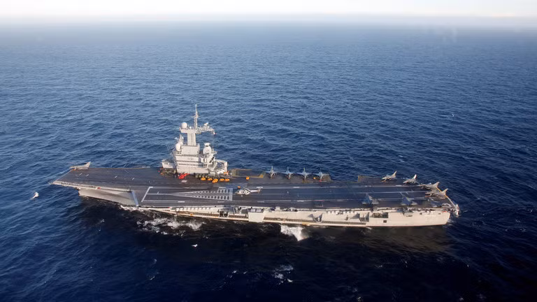 Tàu sân bay Charles de Gaulle. Ảnh: Reuters