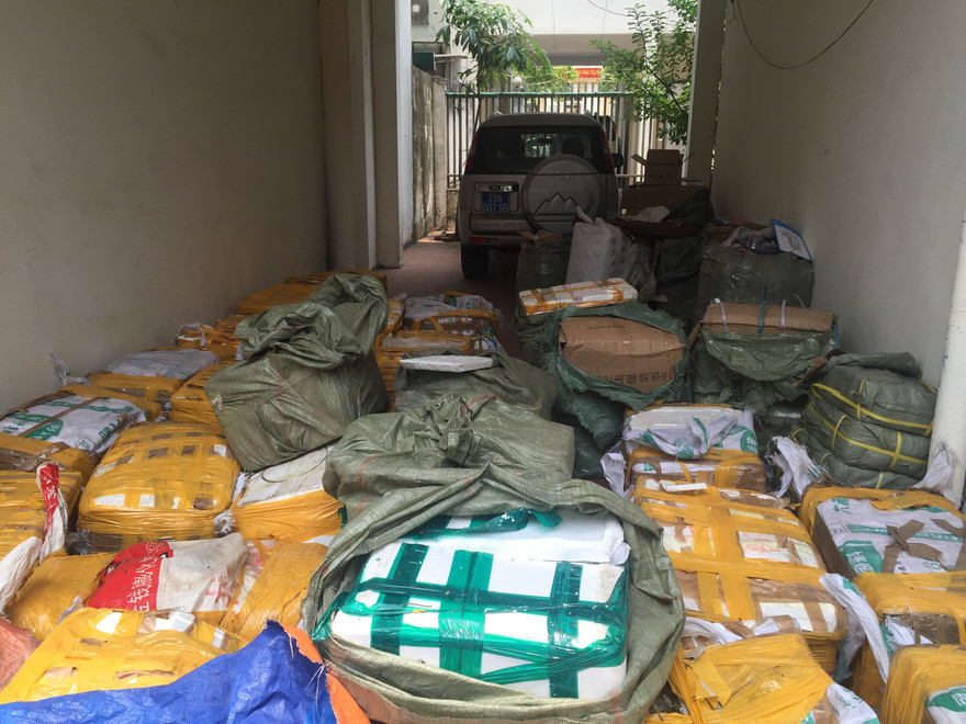 Số hải sản không giấy tờ. Ảnh: M.Đ