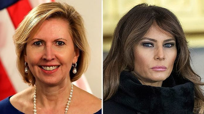 Đệ nhất phu nhân Melania (phải) và Phó cố vấn Hội đồng an ninh quốc gia Mira Ricardel. Ảnh: Fox News