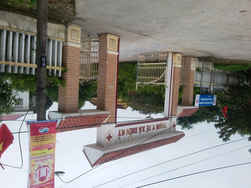 Trạm y tế xã Diễn Kỷ nơi cháu bé tiêm vắc xin vitamin K