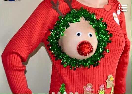Xuất hiện áo len 'đặc chủng' cho mẹ bỉm sữa dịp Noel