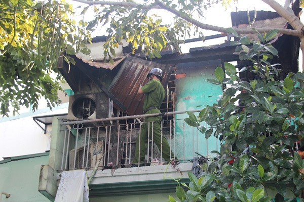 Hiện trường vụ cháy.