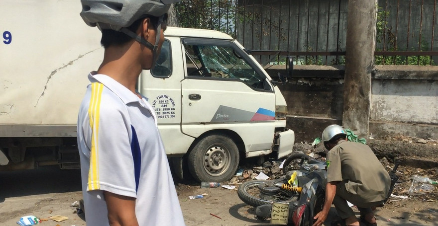 Hiện trường vụ tai nạn.