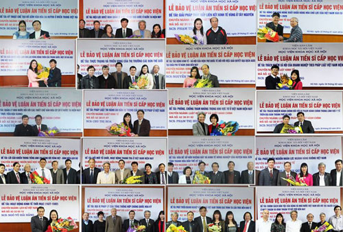 Một số cá nhân bảo vệ thành công luận án tiến sĩ năm 2016.