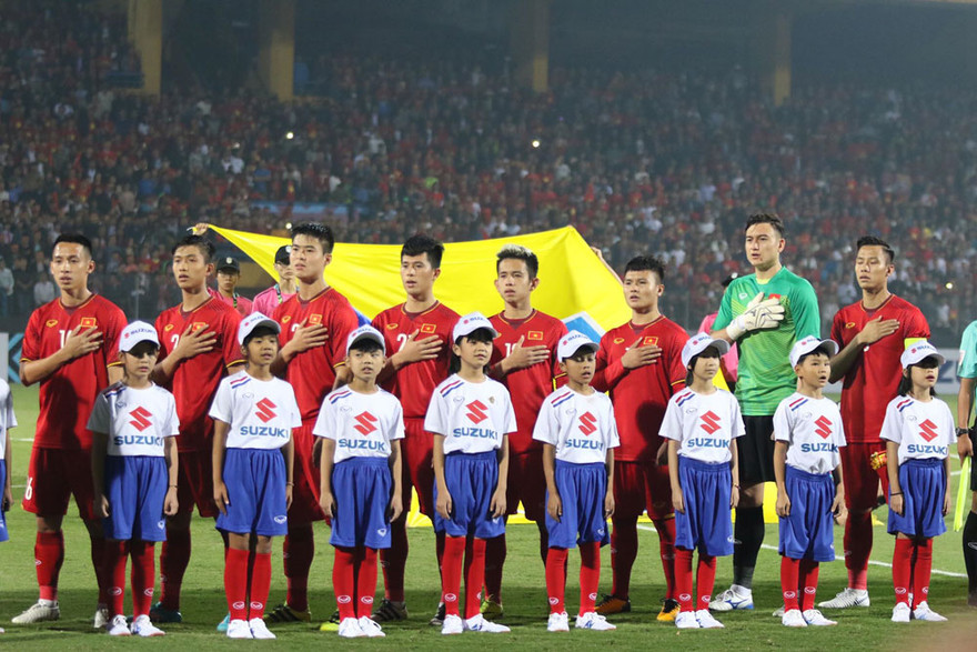 Đội hình xuất phát của tuyển Việt Nam. Ảnh: Như Ý