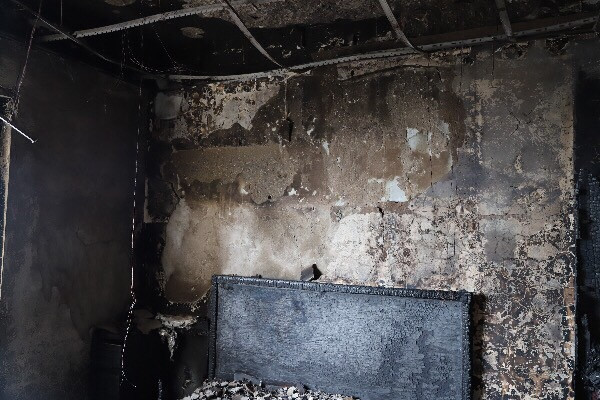 hiện trường vụ hỏa hoạn