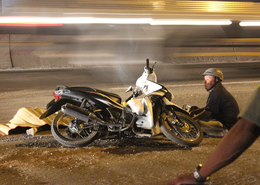 Hiện trường vụ tai nạn.