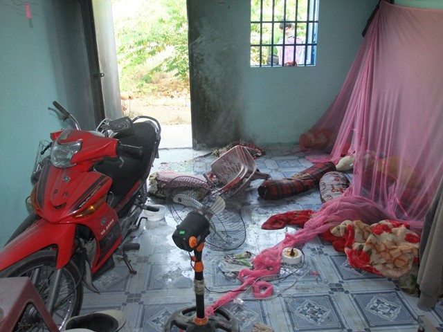 Căn phòng trọ bị cháy. Ảnh: CTV