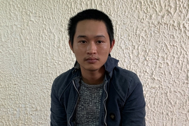 Đối tượng Nguyễn Kiên tại cơ quan Công an.