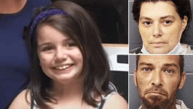 Bé Kaitlyn cùng bố mẹ ruột. Ảnh: Mirror