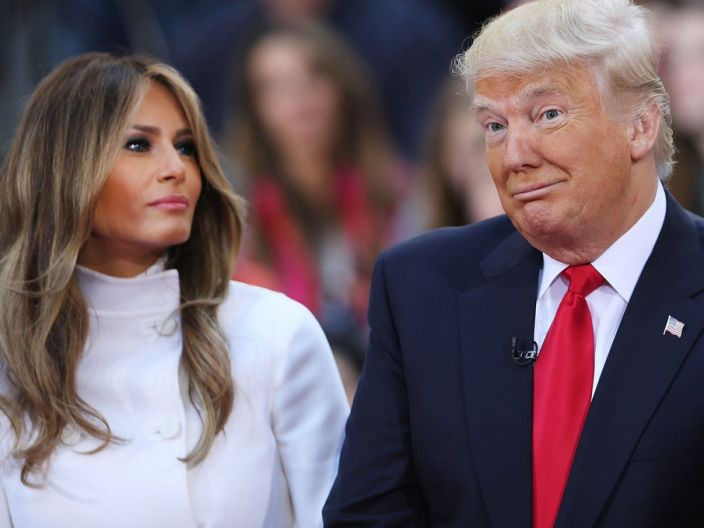 Phu nhân Melania và ông Trump. Ảnh: Getty